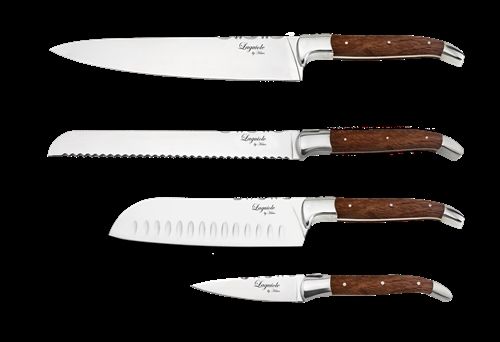 Knivsæt med 4 knive fra Laguiole, Rosewood