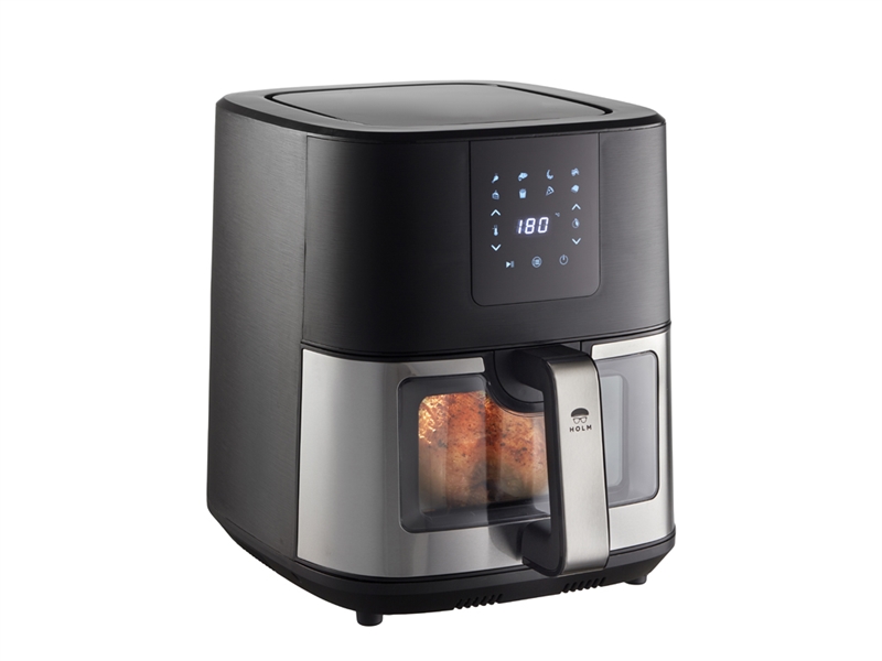 HOLM Airfryer med vindue 9 liter 1700 watt Sort 