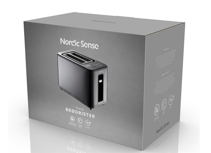 Nordic Sense Digital Brødrister 900 watt Sort