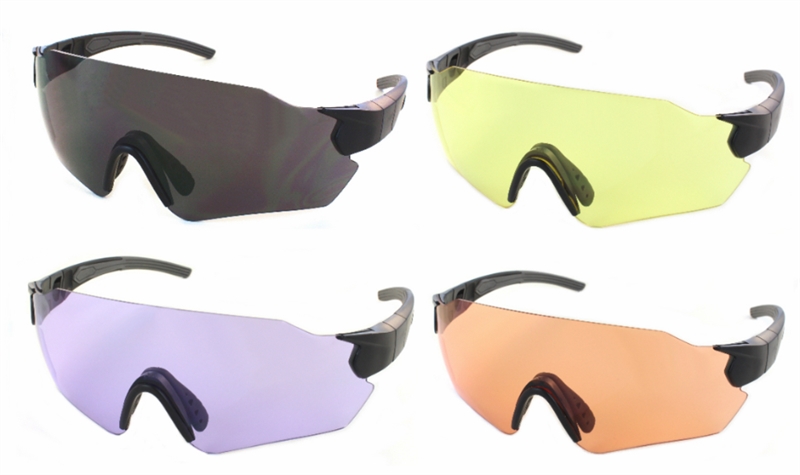 Evolution Eyewear Skydebrille Connect X sæt - Grå/Orange/Lilla/Gul 